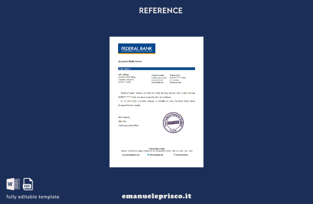 stile verificato Modello di riferimento della banca federale indiana